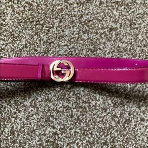 Pink inner lock G Gucci belt